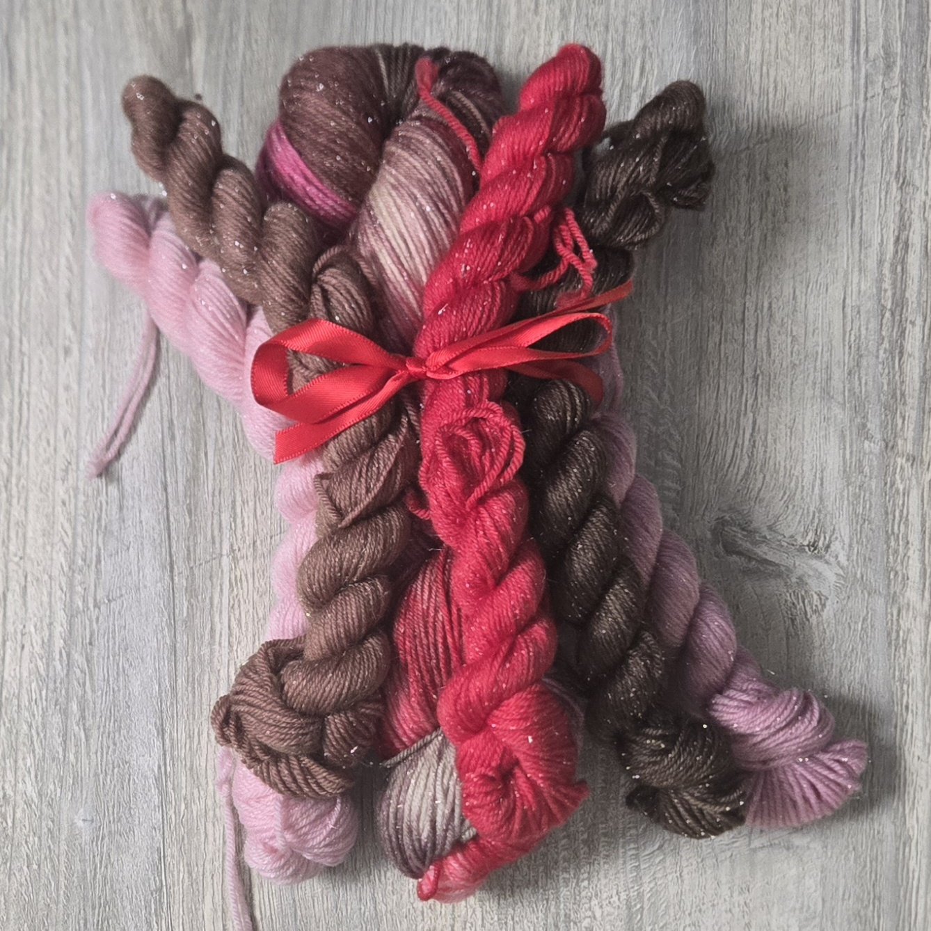 Chocolatier Meet Cute Set on LillieMae Fingering Base